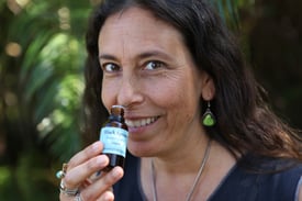Andrea smelling Black Spruce! Andrea smelling Black Spruce!