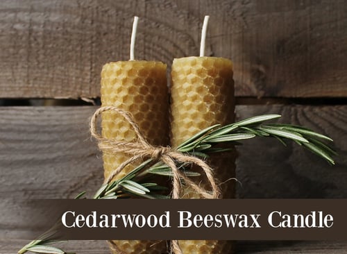 Cedarwood Oil Beeswax Candle